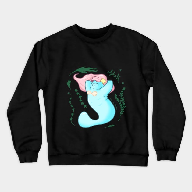 Marina Manatee Crewneck Sweatshirt by 1 in 100